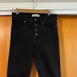 Madewell High-Rise Black Button-Fly Skinny Jeans